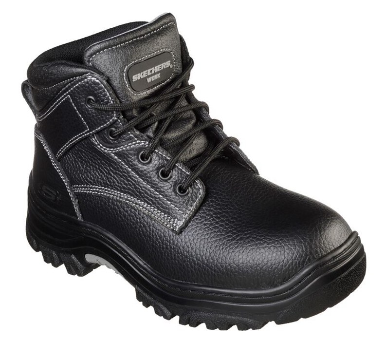 Skechers Herr Svarta Snörskor - Work Relaxed Fit: Burgin - Congaree - Sverige (VTDOI-0362)